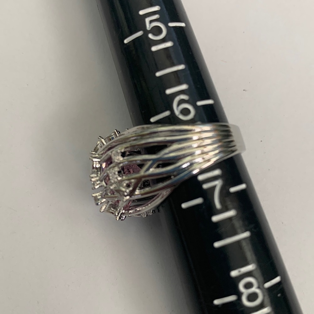 Pink Ruby Diamond Ring - image 3